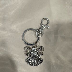 Elegant Silver Angel Keychain